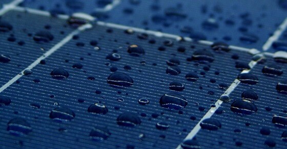 Photovoltaic cells covered with droplets from rain or condensation [13].